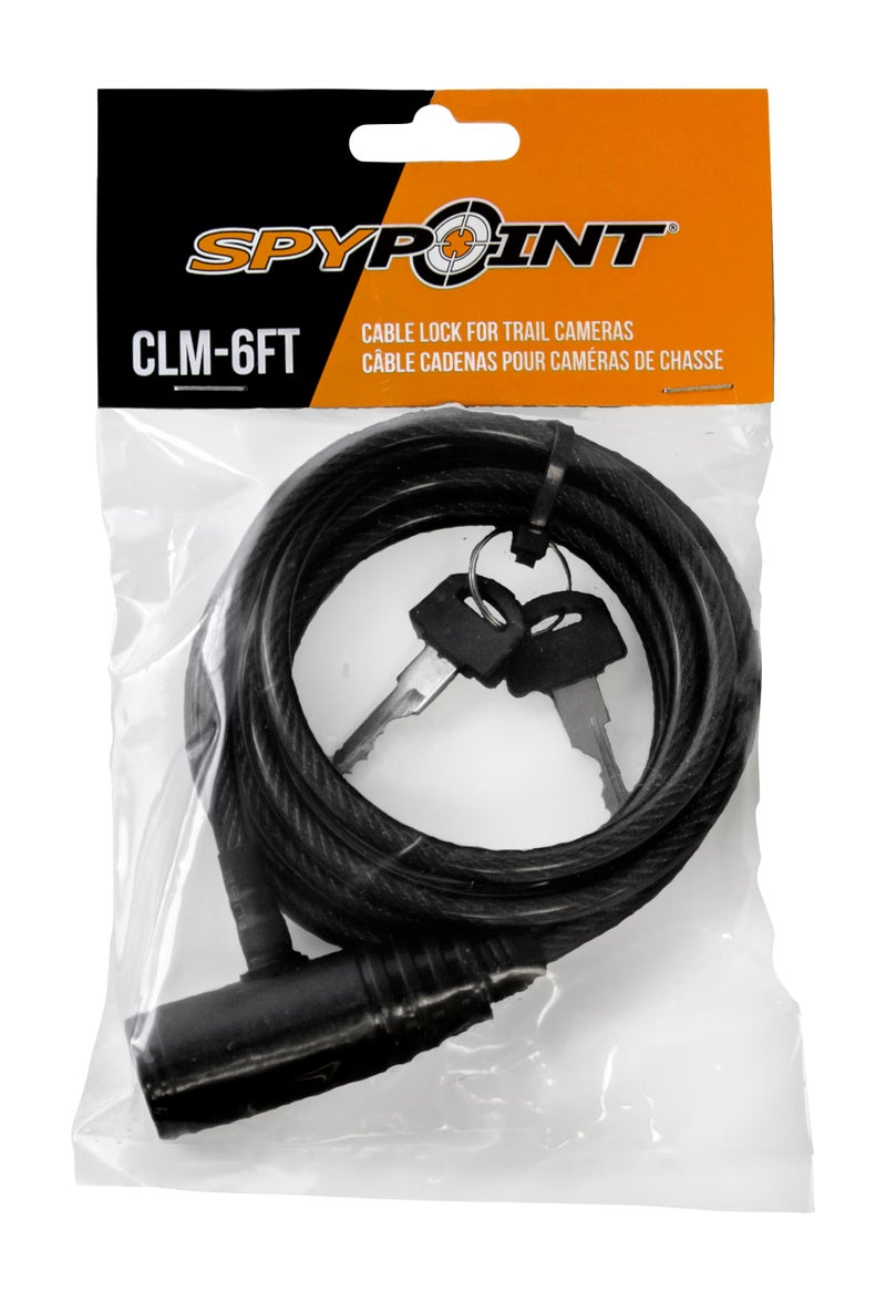 Spypoint CLM-6FT Six-Foot Long Trail Camera Coated Cable Lock Steel Cable Lock for securing Scouting Cameras Fits Most Trees and All Cameras Comes with Two Keys - Image 3